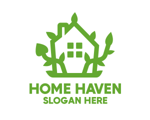 House - Eco Plant House logo design