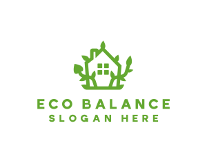 Eco Plant Home logo design