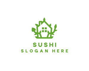 Eco Plant Home logo design