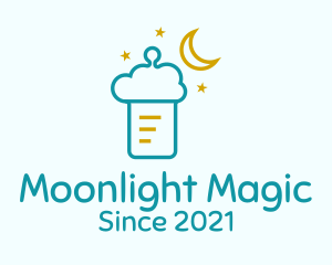 Nighttime - Milkshake Nighttime Drink logo design