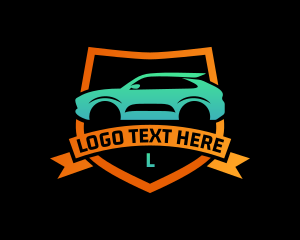 Racecar - Racing Car Sedan logo design