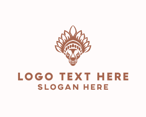 Tigress - Tribal Tiger Head logo design