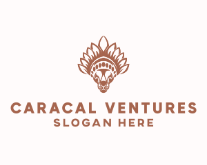 Caracal - Tribal Tiger Head logo design