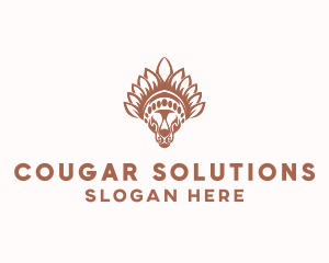 Cougar - Tribal Tiger Head logo design