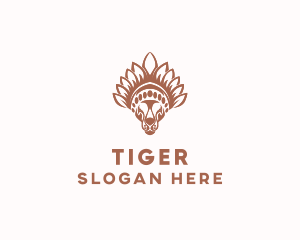 Tribal Tiger Head  logo design