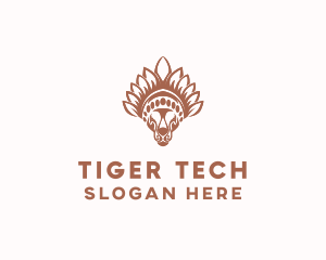 Tribal Tiger Head  logo design