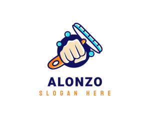 Hand Wiper Cleaner logo design