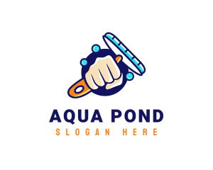 Hand Wiper Cleaner logo design