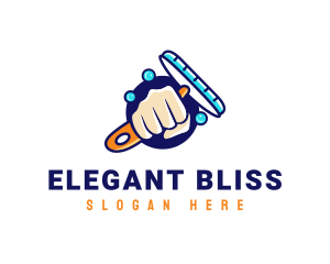 Squeegee - Hand Wiper Cleaner logo design