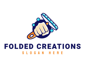 Hand Wiper Cleaner logo design