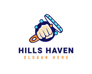 Hand Wiper Cleaner logo design