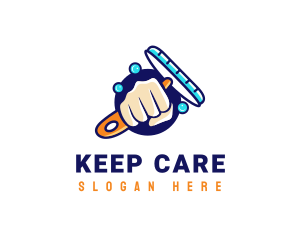 Hand Wiper Cleaner logo design