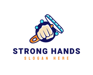 Hand Wiper Cleaner logo design