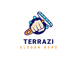 Hand Wiper Cleaner logo design