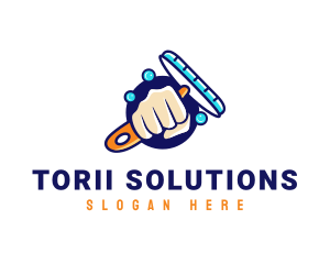 Hand Wiper Cleaner logo design