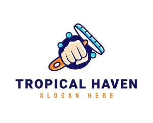 Hand Wiper Cleaner logo design