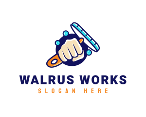 Hand Wiper Cleaner logo design