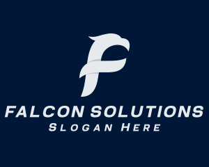 Abstract Falcon Letter F logo design