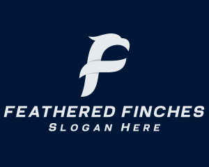 Abstract Falcon Letter F logo design