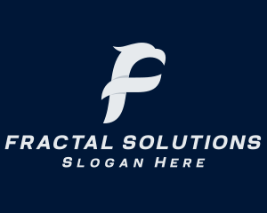 Abstract Falcon Letter F logo design