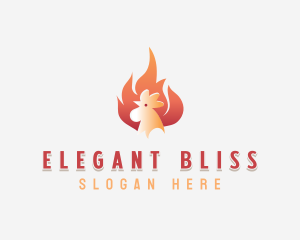 Flaming Chicken Roasting Logo