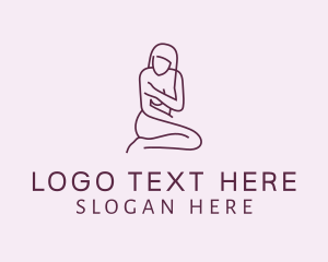 Online Sex Worker - Purple Sexy Woman Body logo design