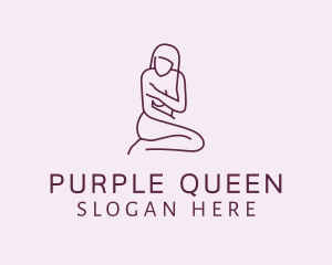 Purple Sexy Woman Body logo design