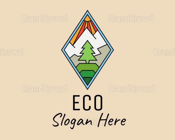 Outdoor Tree Stained Glass Logo