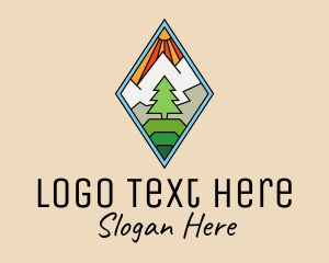 Adventure - Outdoor Tree Stained Glass logo design