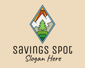 Outdoor Tree Stained Glass logo design