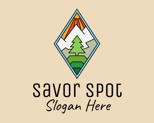 Outdoor Tree Stained Glass logo design