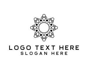 Hexagonal - Sun Star Pattern logo design