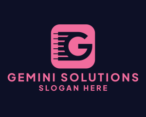 Piano Keyboard Letter G logo design