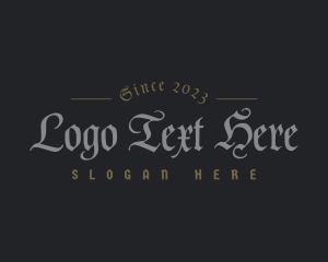Pirate - Medieval Calligraphy Business logo design
