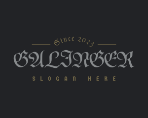 Gothic - Medieval Calligraphy Business logo design