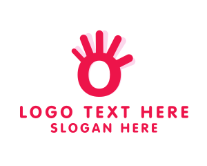 Pink - Hand Letter O logo design