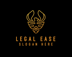 Lioness - Golden Eagle Monoline logo design
