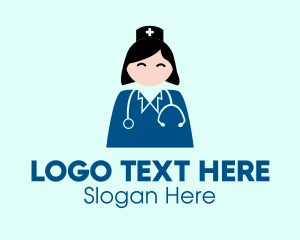 Woman Doctor Cartoon Logo