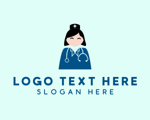 Attendant - Woman Doctor Stethoscope logo design