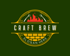 Gastropub - Grilled Flame Cuisine logo design