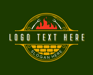 Gastropub - Grilled Flame Cuisine logo design