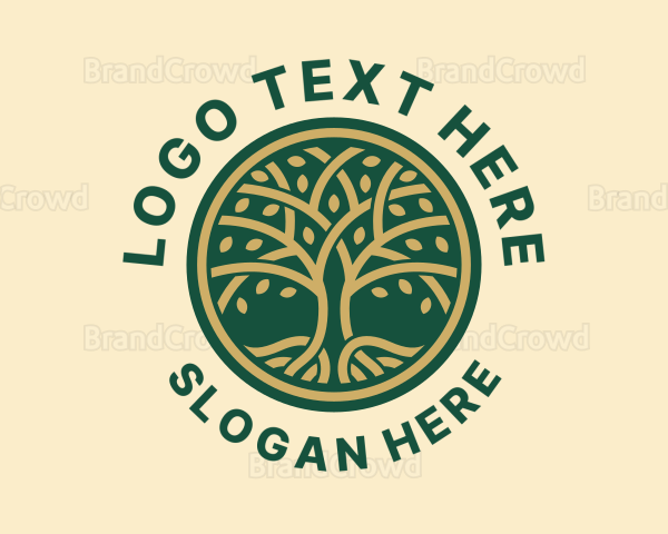 Eco Wellness Tree Logo