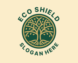 Eco Wellness Tree  logo design