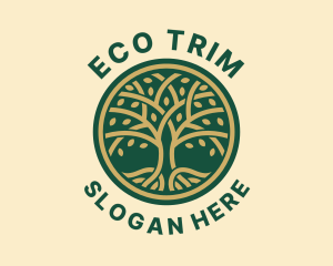 Eco Wellness Tree  logo design