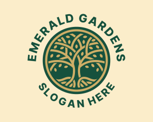 Eco Wellness Tree  logo design