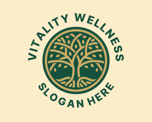 Eco Wellness Tree  logo design