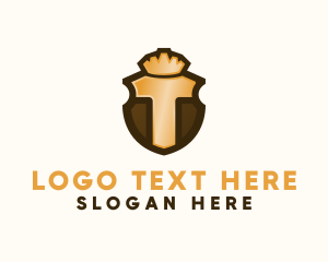 Secure - Generic Golden Shield logo design