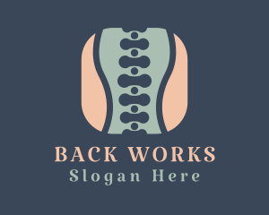 Back - Spine Osteopathy Chiropractor logo design