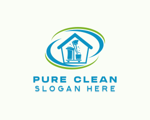 House Cleaning Tools logo design