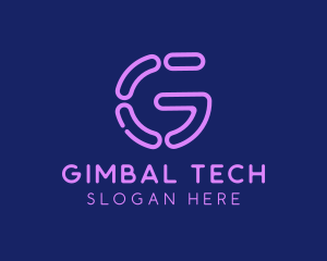 Neon Tech Letter G  logo design